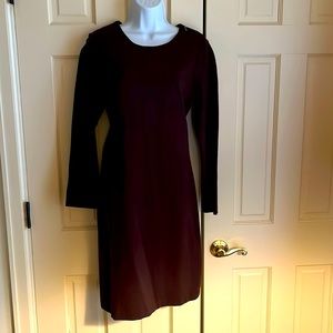 Talbots Long Sleeve Shift Dress, Brown, Size 10